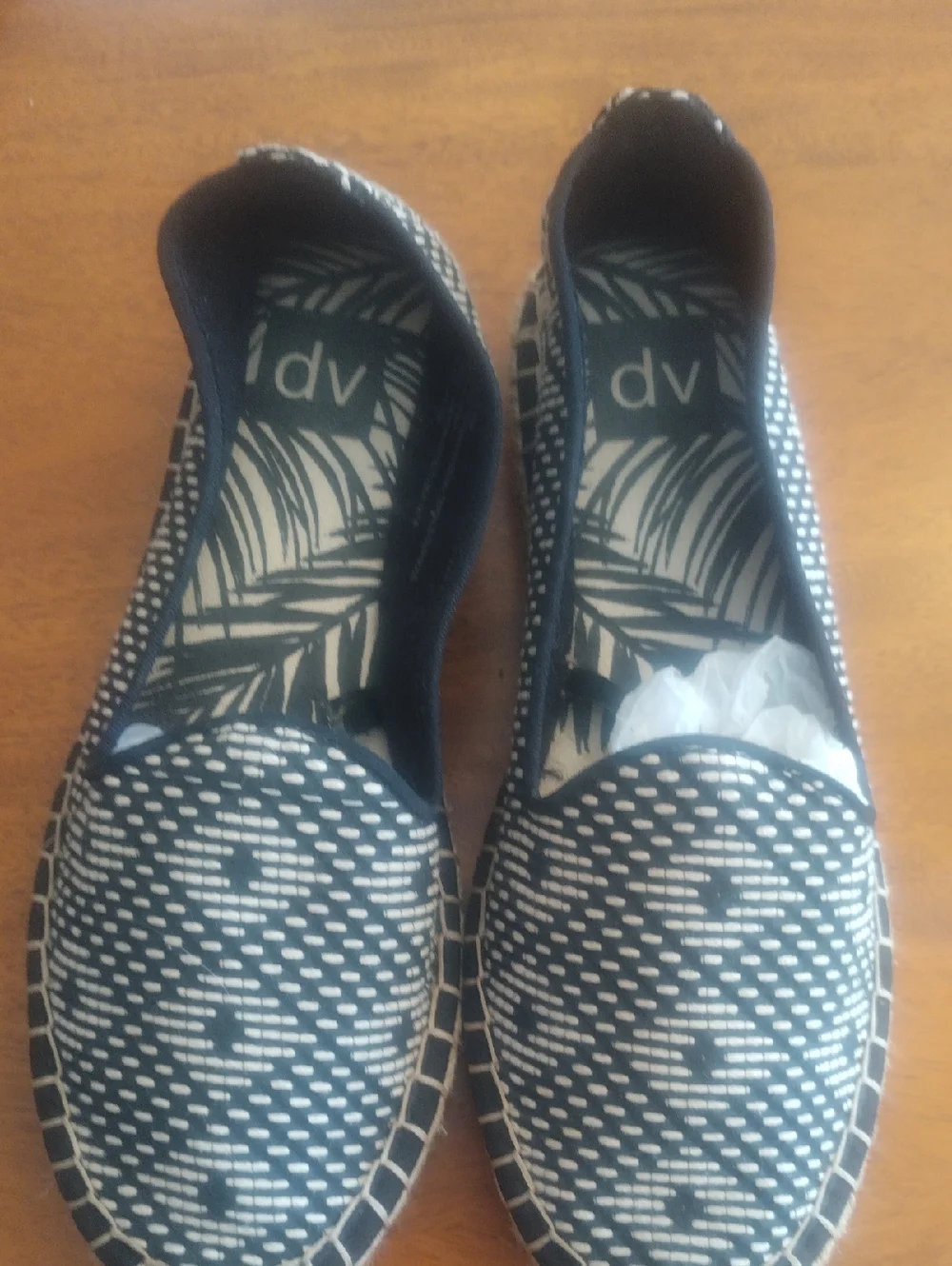 DV by Dolce Vita Black and White Woven Slip-On Loafers